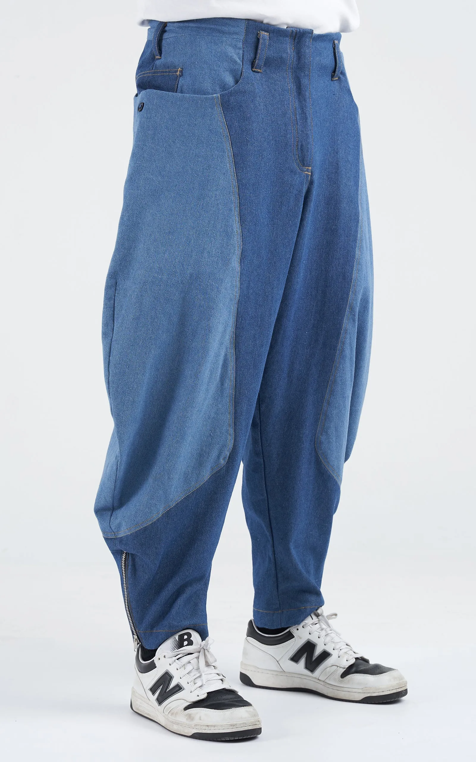 1. "BOBGRAY" Balloon Denim Pants