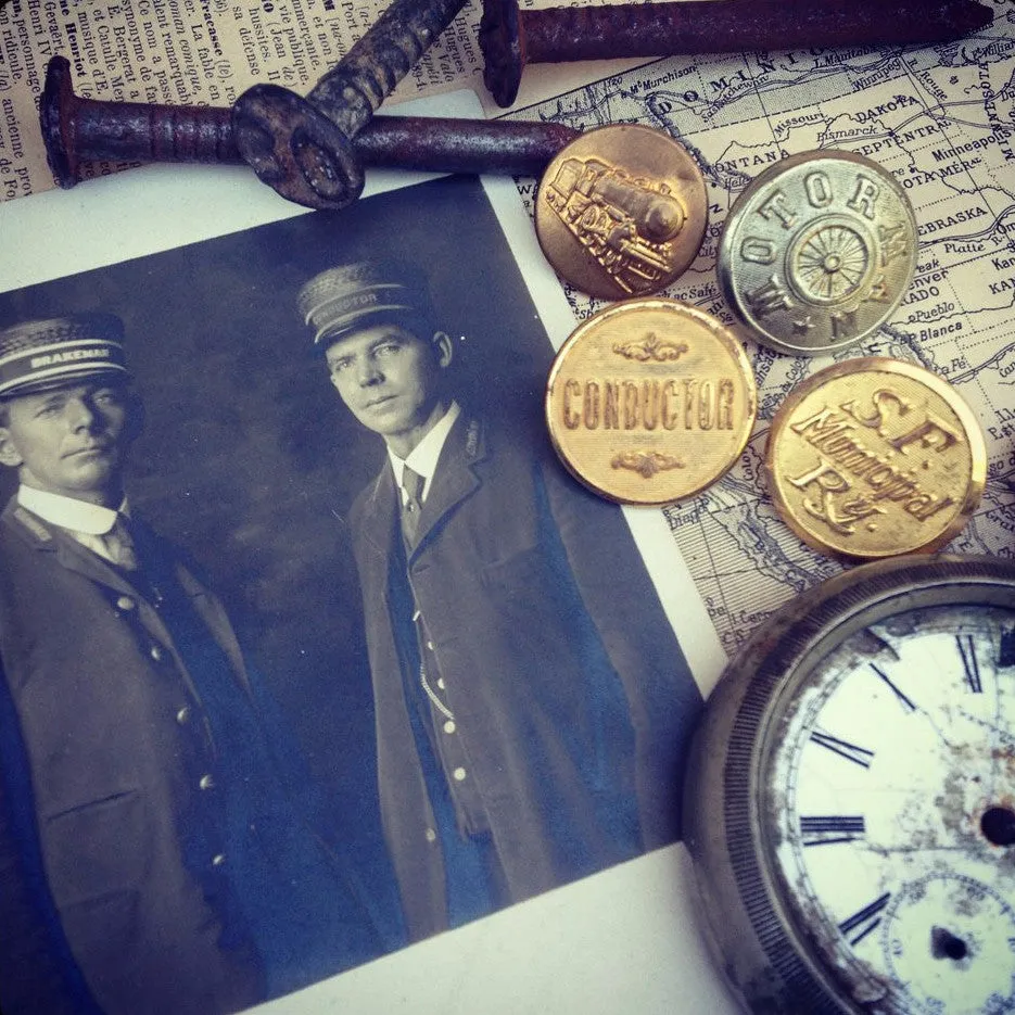 1933 Railroad Date Nail Cufflinks