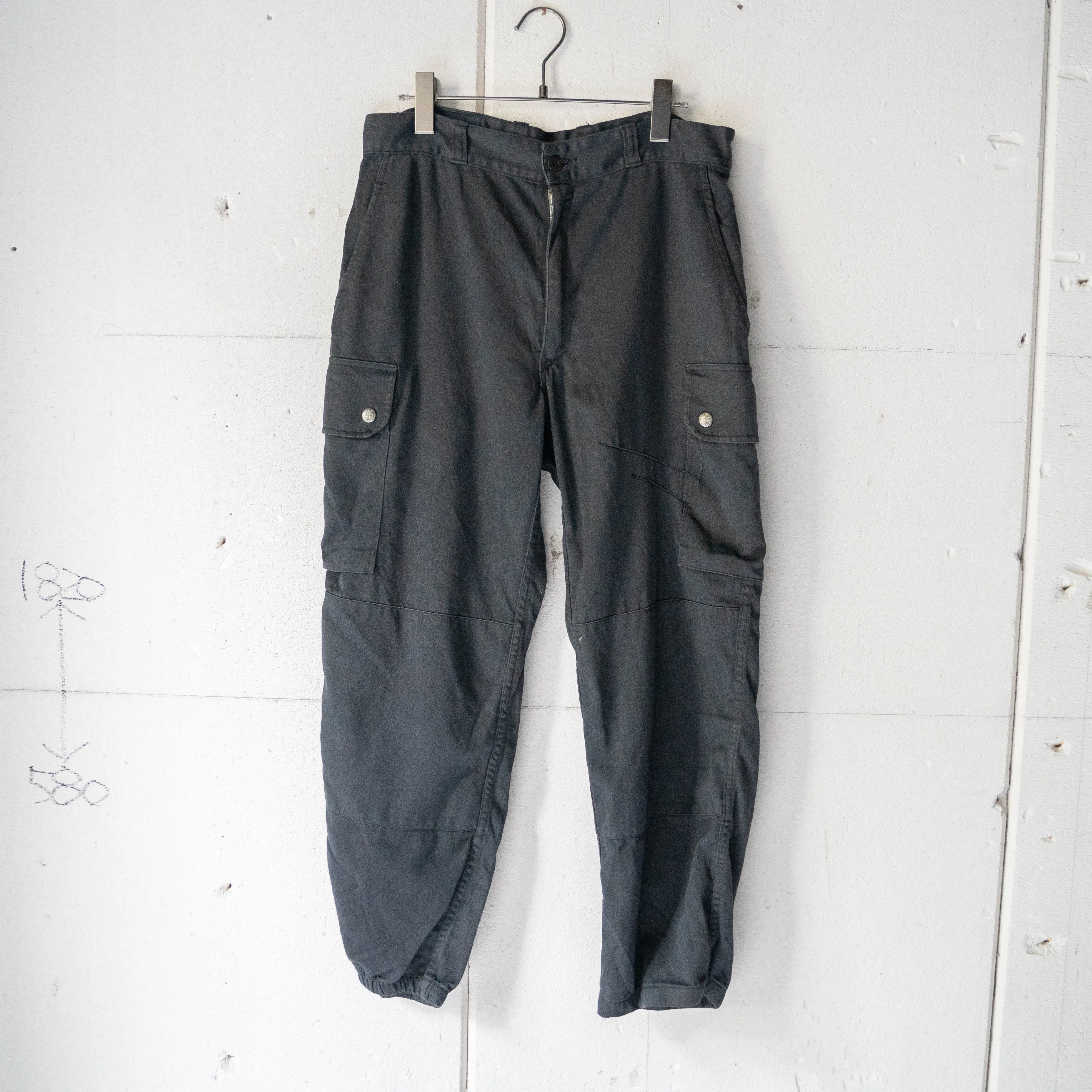 1980-90s French military F2 cargo pants 'black dyed'