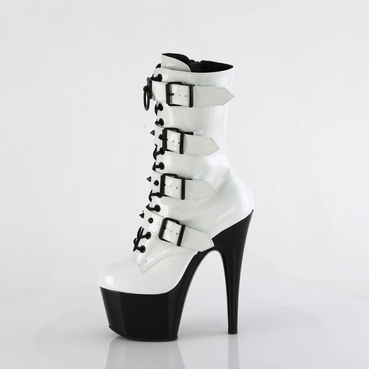 7 Inch Heel ADORE-1046TT White Holo Patent