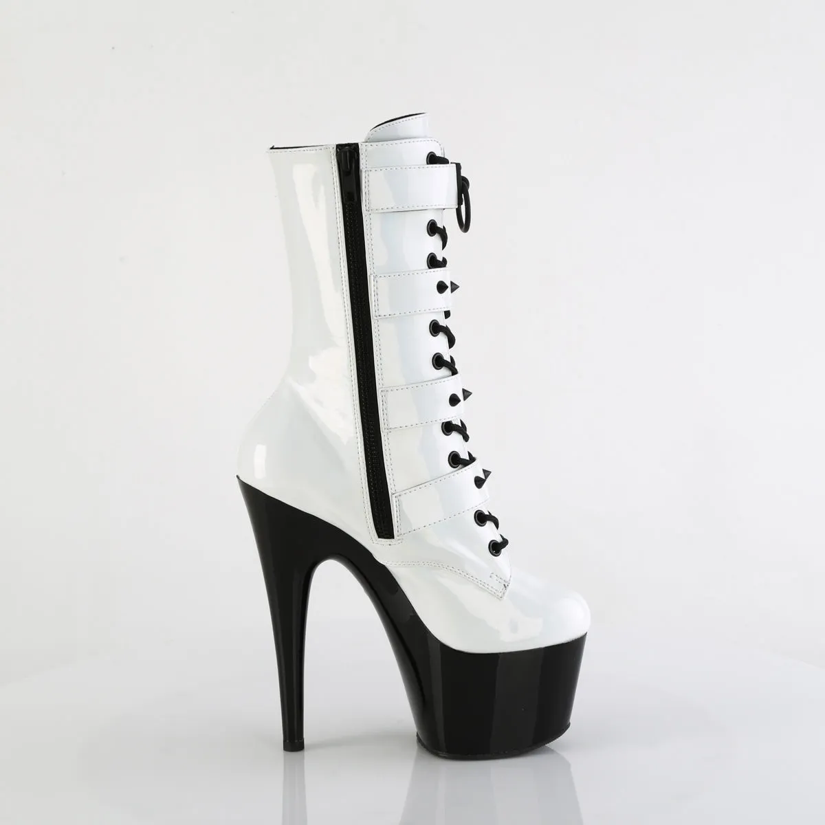 7 Inch Heel ADORE-1046TT White Holo Patent