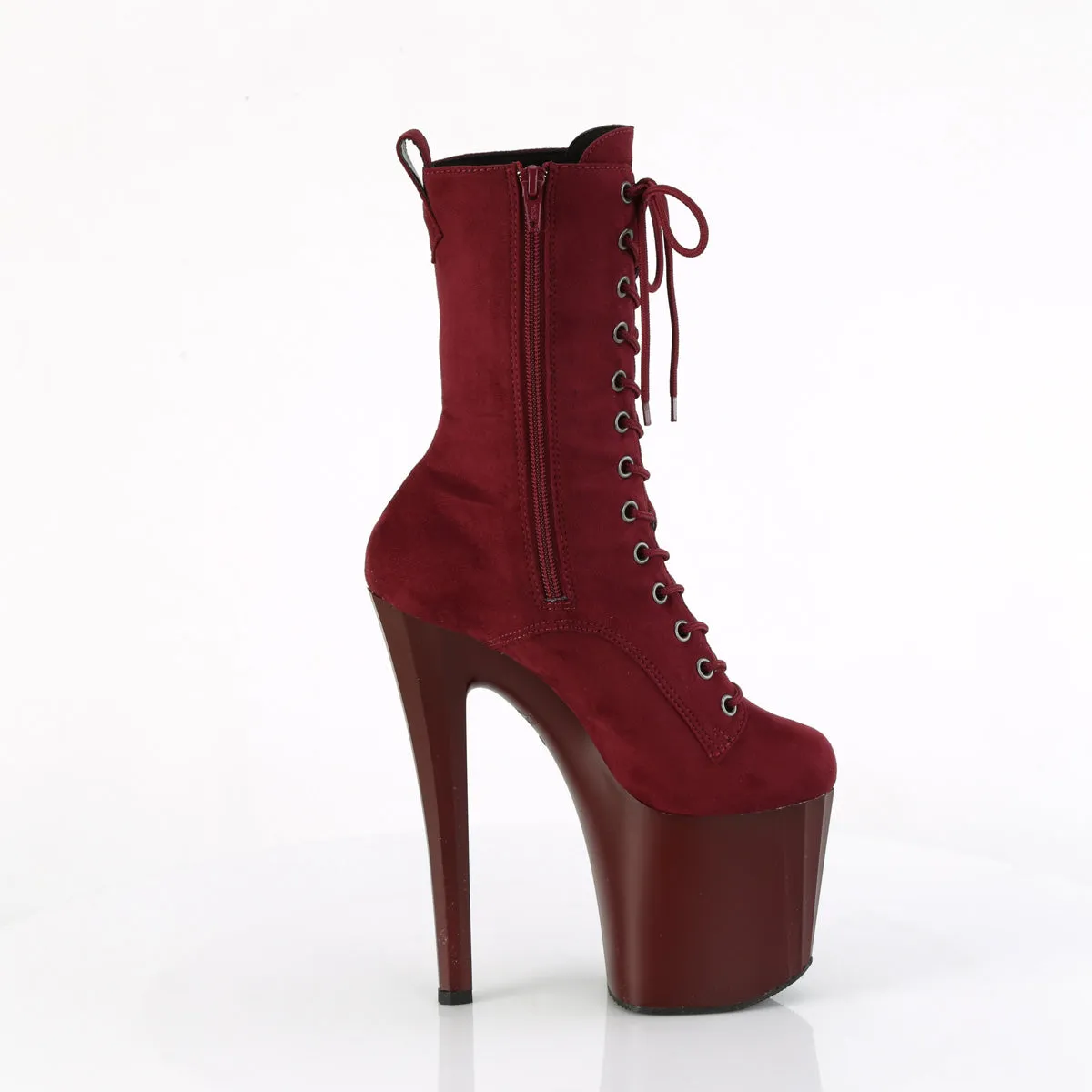 8 Inch Heel ENCHANT-1040 Burgundy Suede