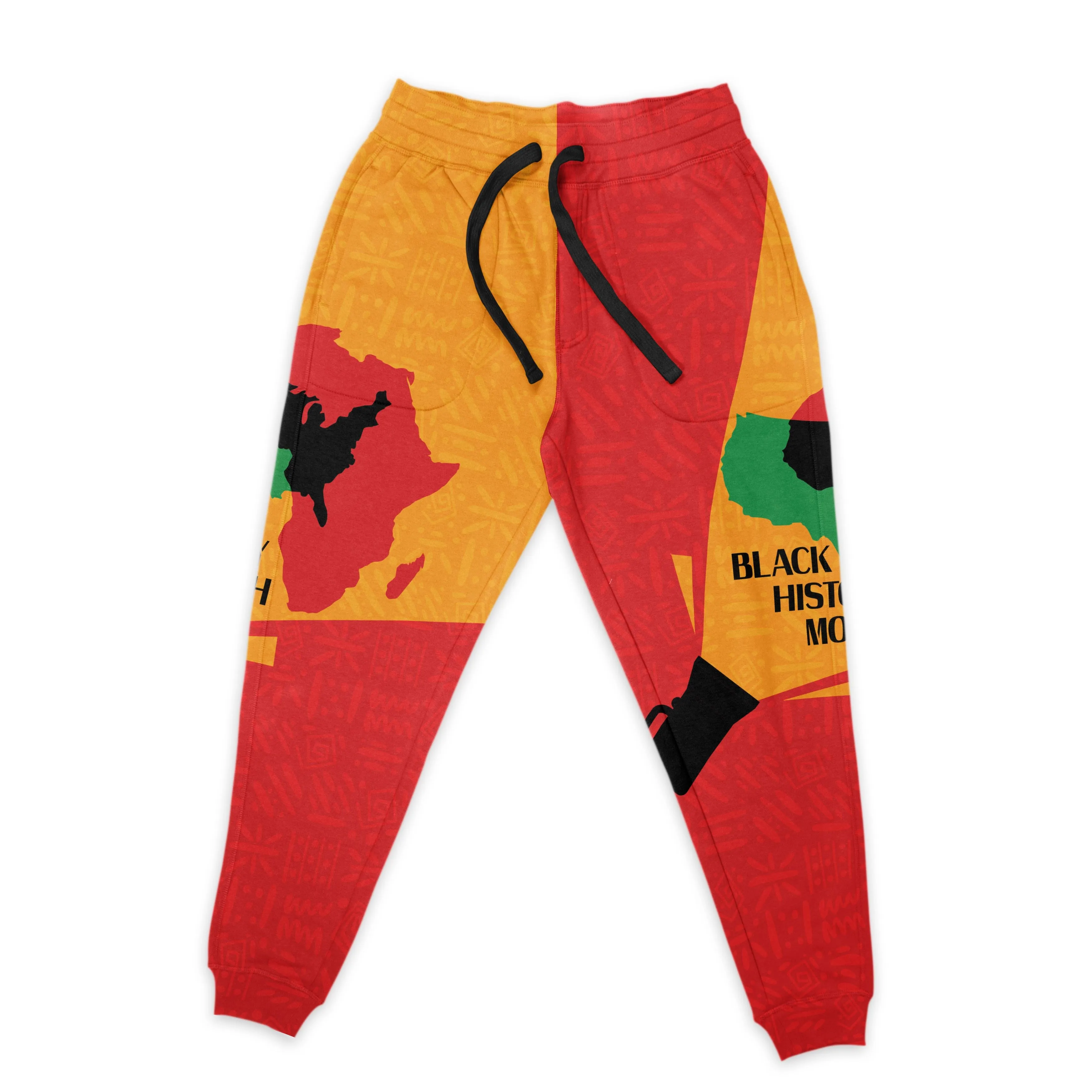 African American Black History Month All-over Hoodie and Joggers Set