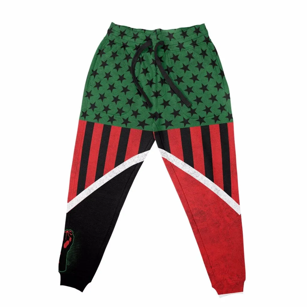 African American Flag 2 All-over Hoodie and Joggers Set