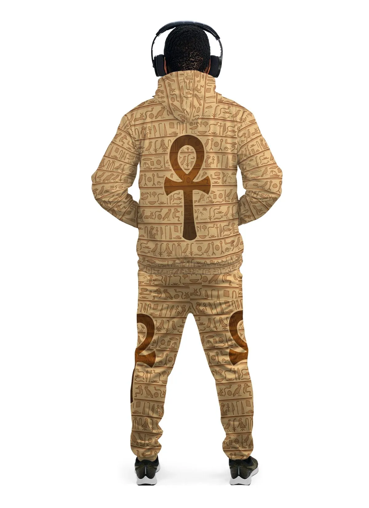 Ankh Symbol All-over Hoodie And Joggers Set