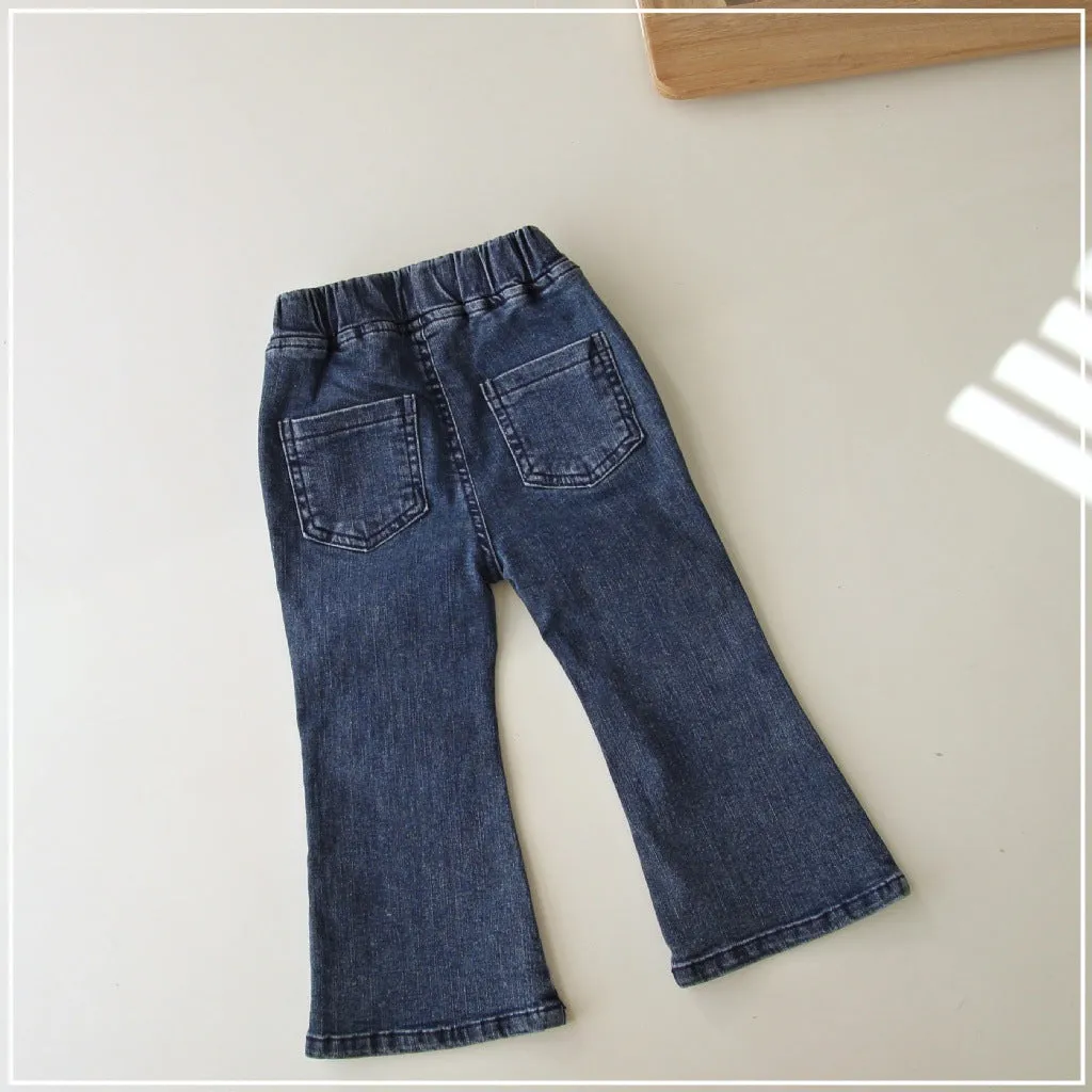 Baby Kid Girls Solid Color Jeans Wholesale 23113088