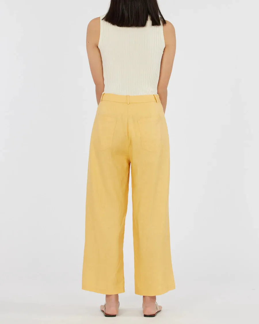 Barossa Linen Pant (Buttercup)