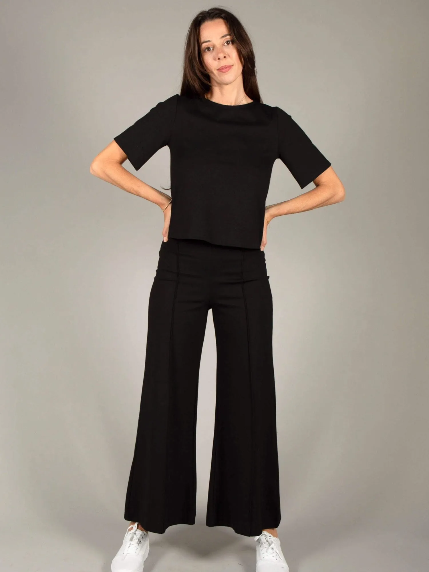 Black Wide Leg Pants: Ankle Edit