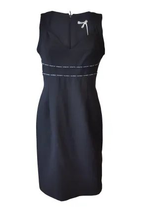 BLU BYBLOS Black Violetta Sweetheart Neckline Shift Dress (UK 10)