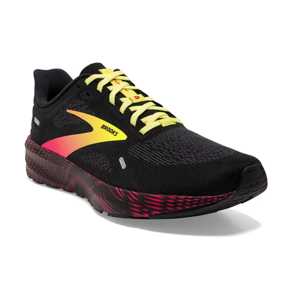 Brooks Launch GTS 9 (Men's) - Black/Pink/Yellow