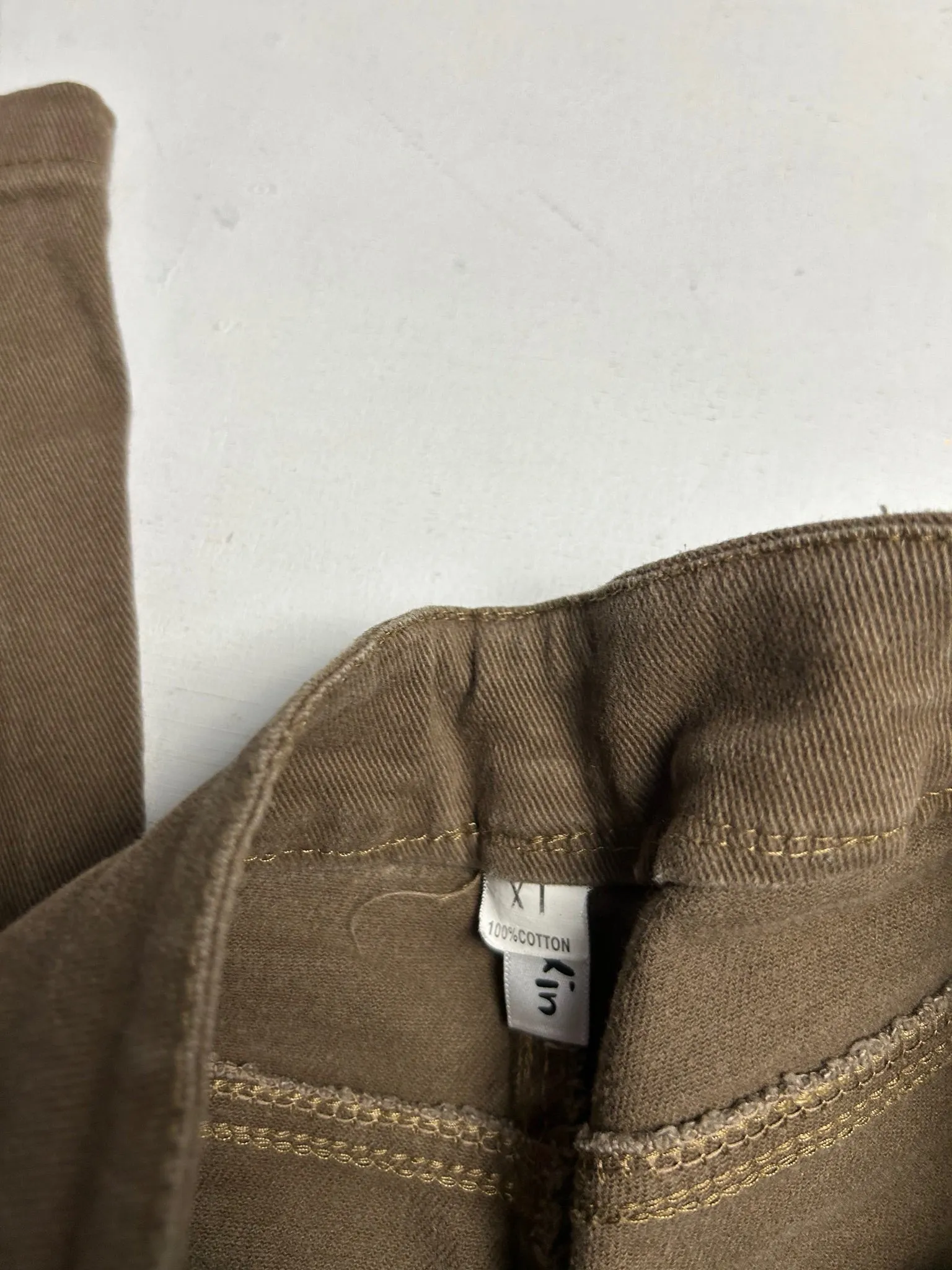 Brown denim baggy pants (XS)