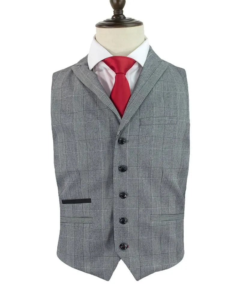 Cavani Flint Grey Check Tweed Jacket