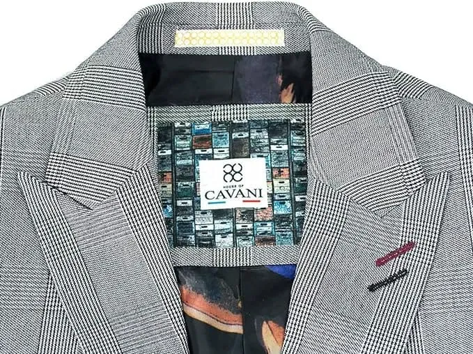 Cavani Flint Grey Check Tweed Jacket