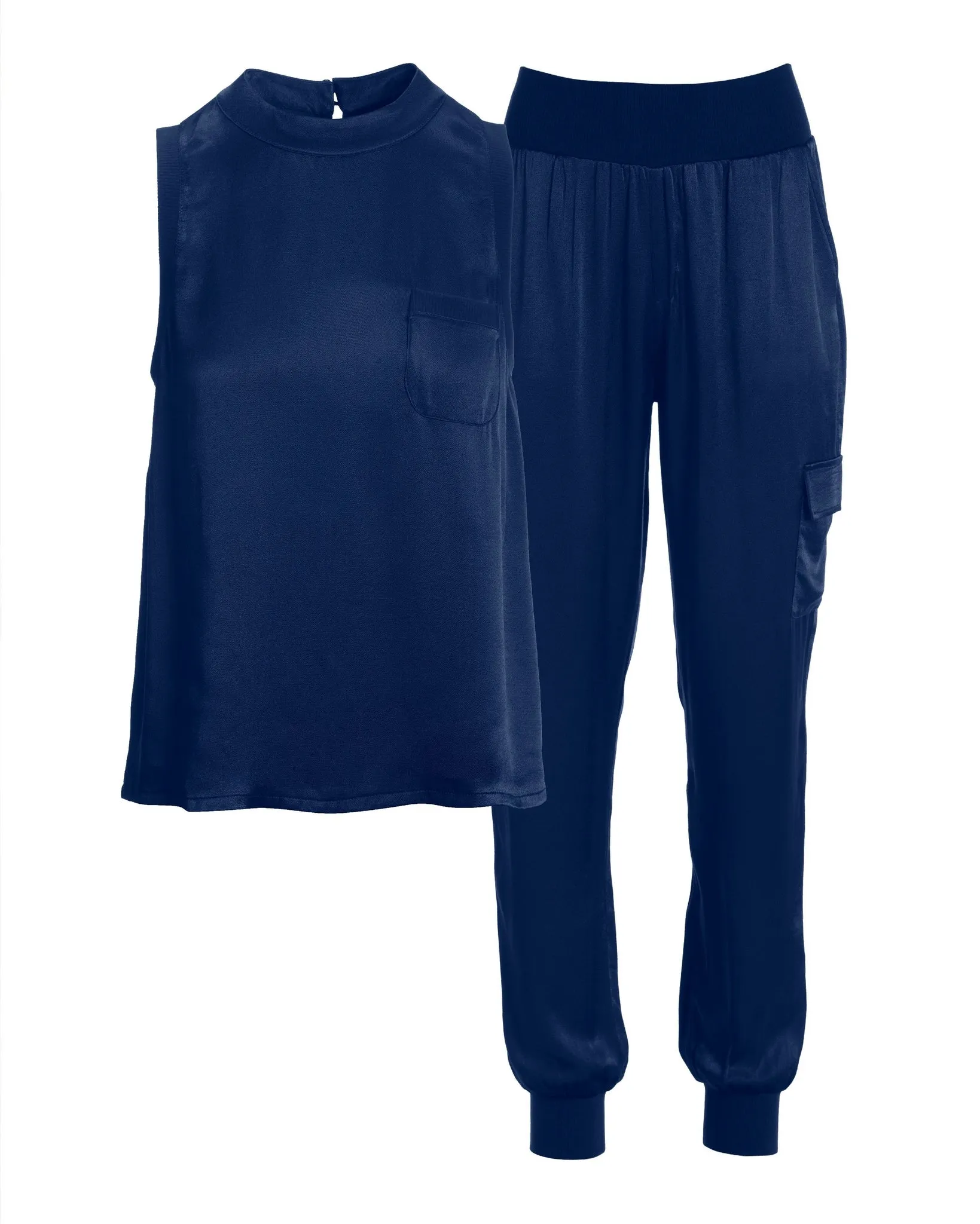 Charmeuse Cargo Set Blue Depths