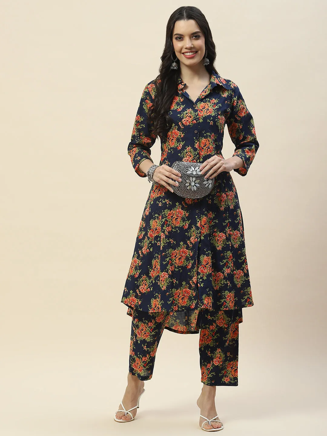 Cotton Printed Kurta Set