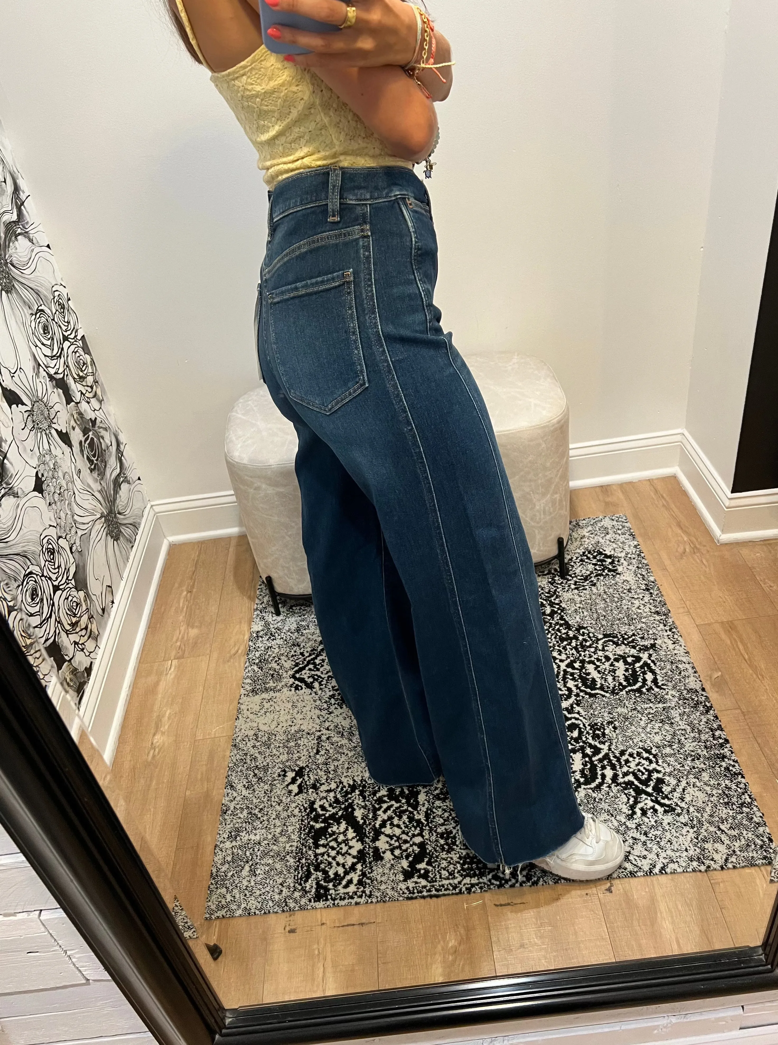 Daze Denim Far Out Seam Wide Leg in Waterfall