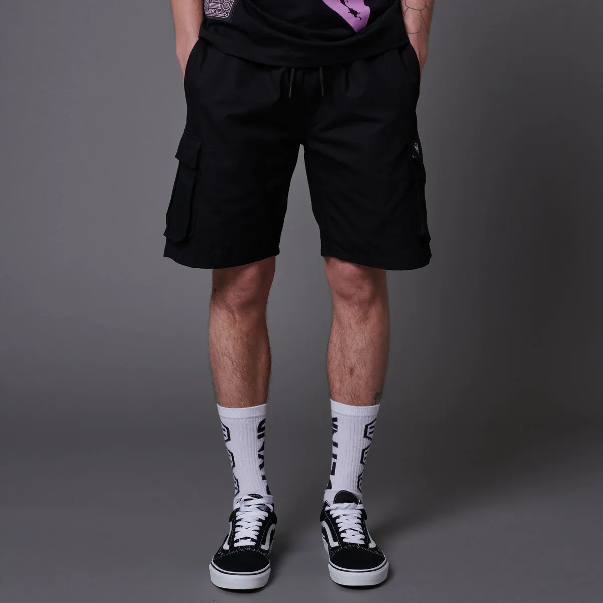 Dolly Noire Easyshort Ripstop Cotton Cargo Shorts pa901-qe-01 black