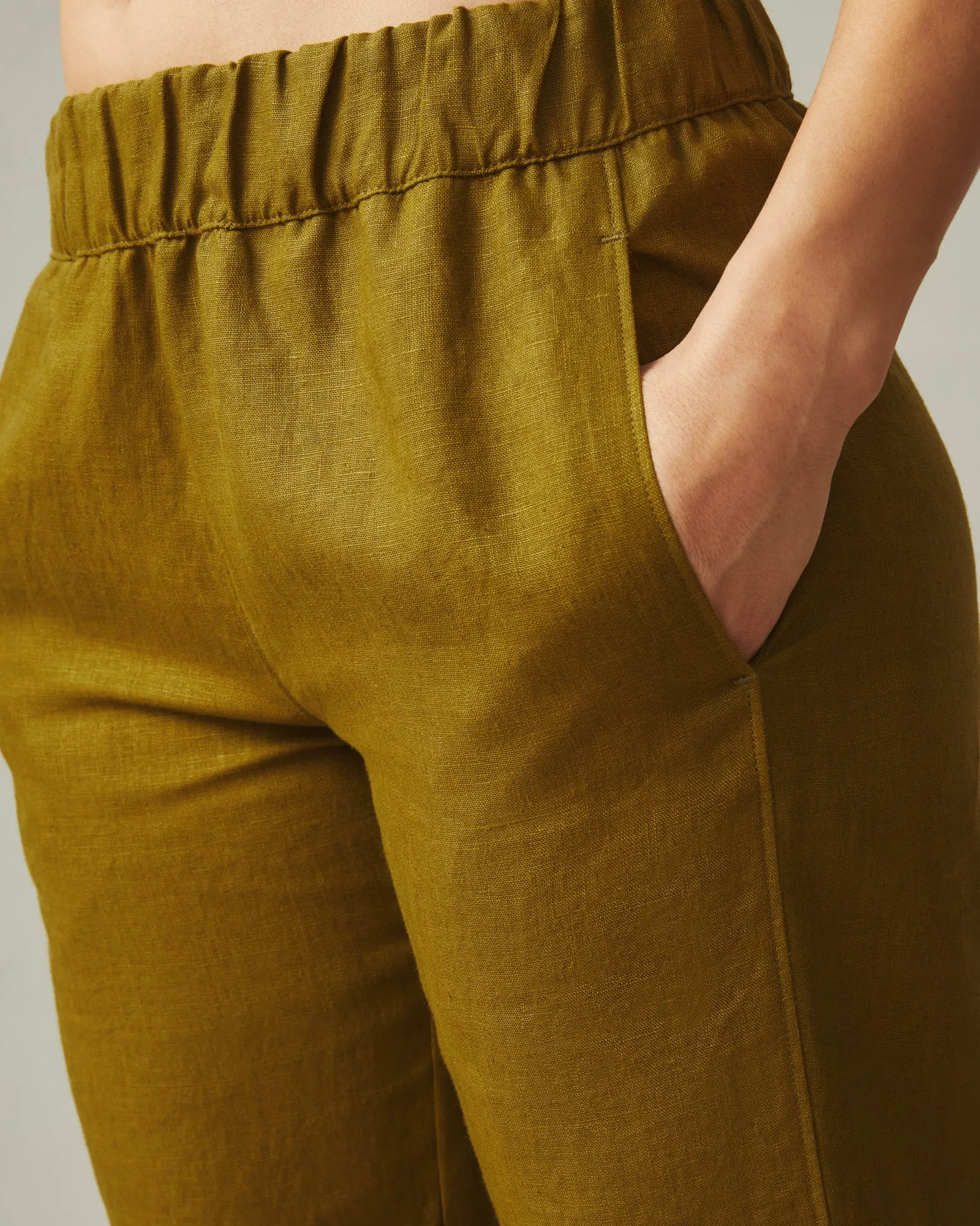 Easy Linen Pant - Fir Green