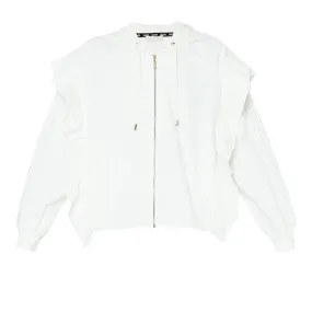 Felpa Donna Liu-Jo Sport Rouches Bianco