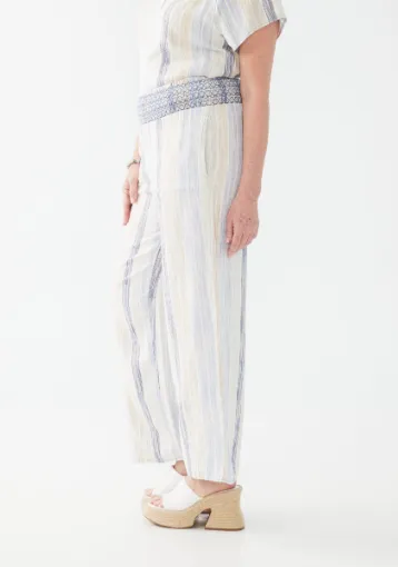 French Dressing Pull-On Linen-Blend Pants | Dye