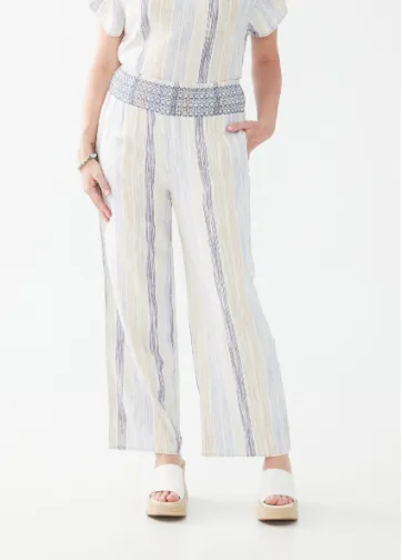 French Dressing Pull-On Linen-Blend Pants | Dye