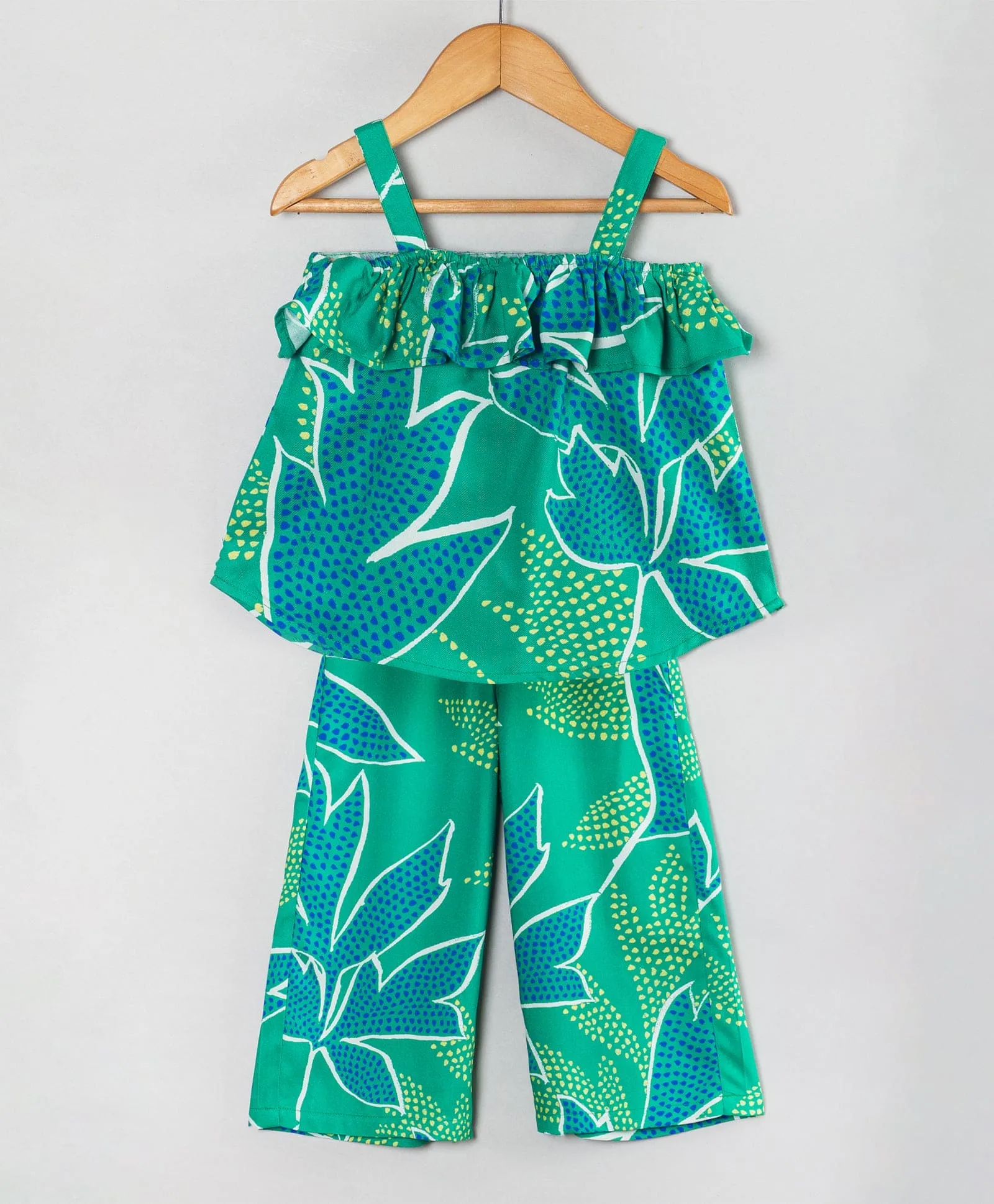 Green Leaf Print Co-ord Set