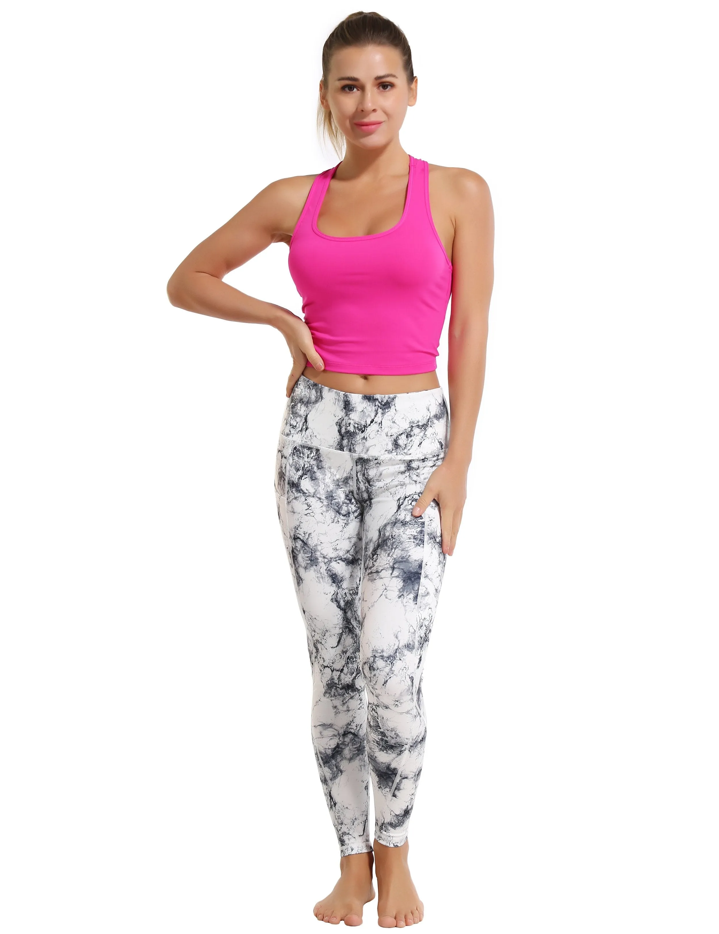 High Waist Side Pockets yogastudio Pants arabescato ins_yogastudio