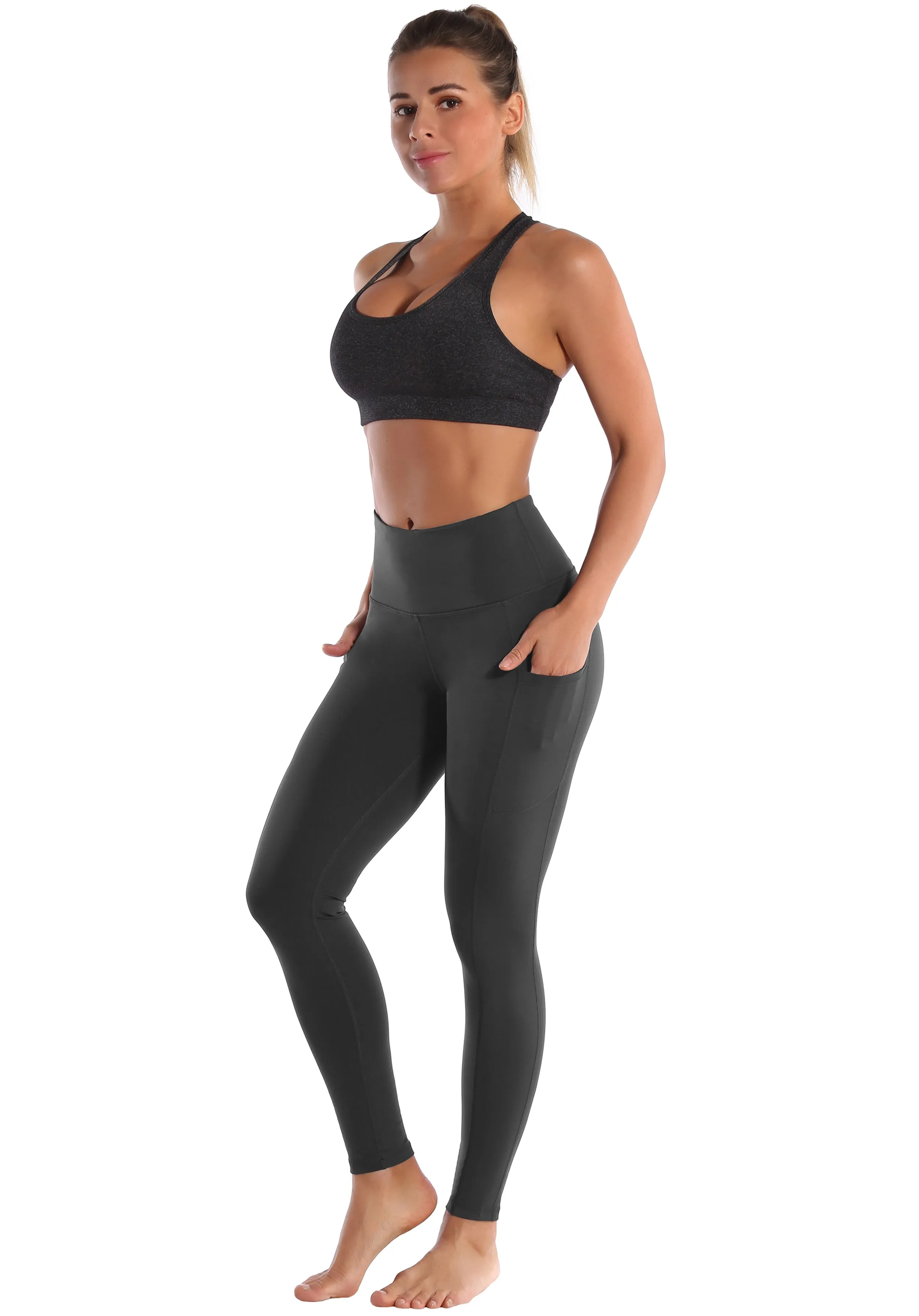 Hip Line Side Pockets yogastudio Pants shadowcharcoal_yogastudio