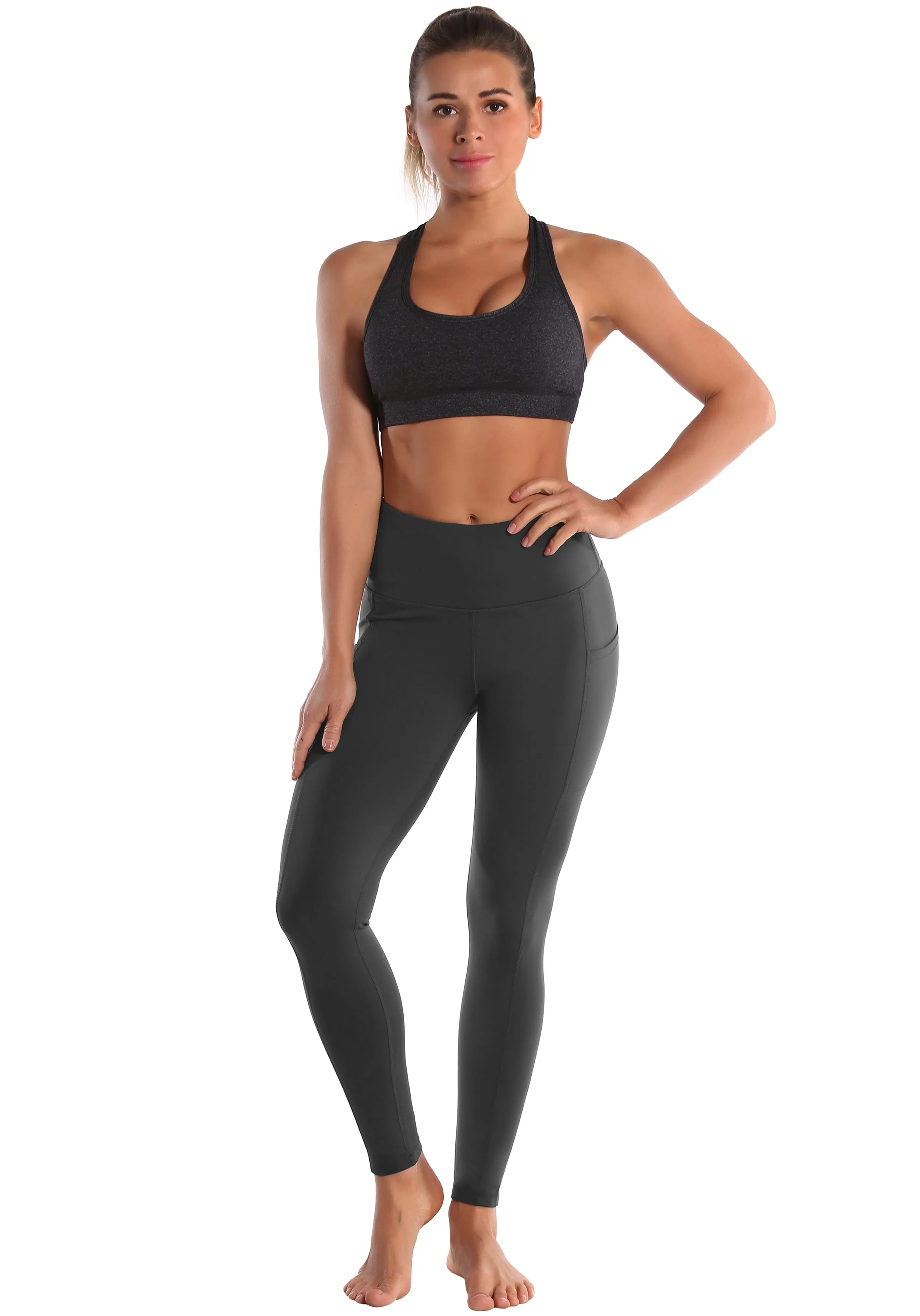 Hip Line Side Pockets yogastudio Pants shadowcharcoal_yogastudio