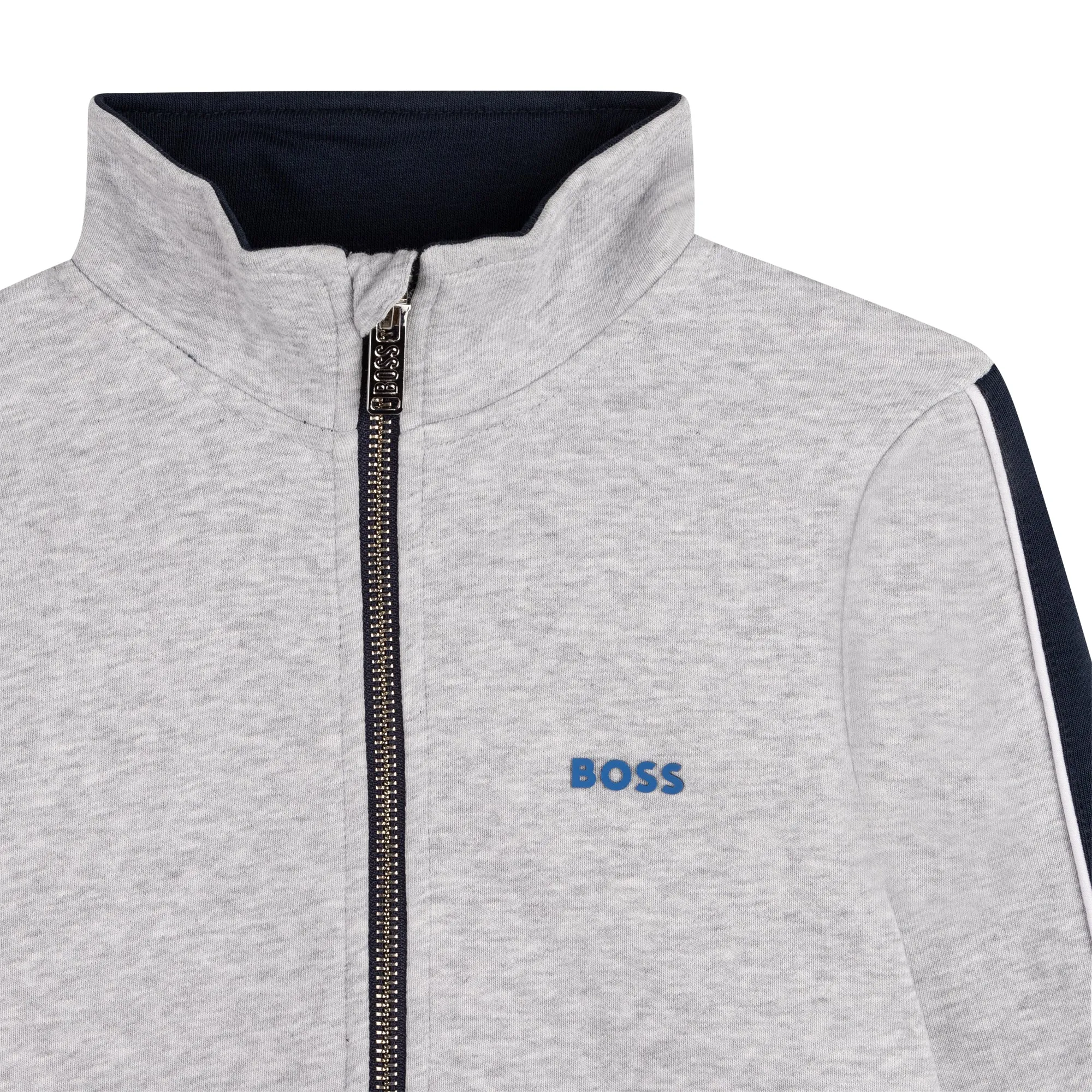 Hugo Boss Boys Zip-Up Track Cardigan _ Grey J25N78-A32