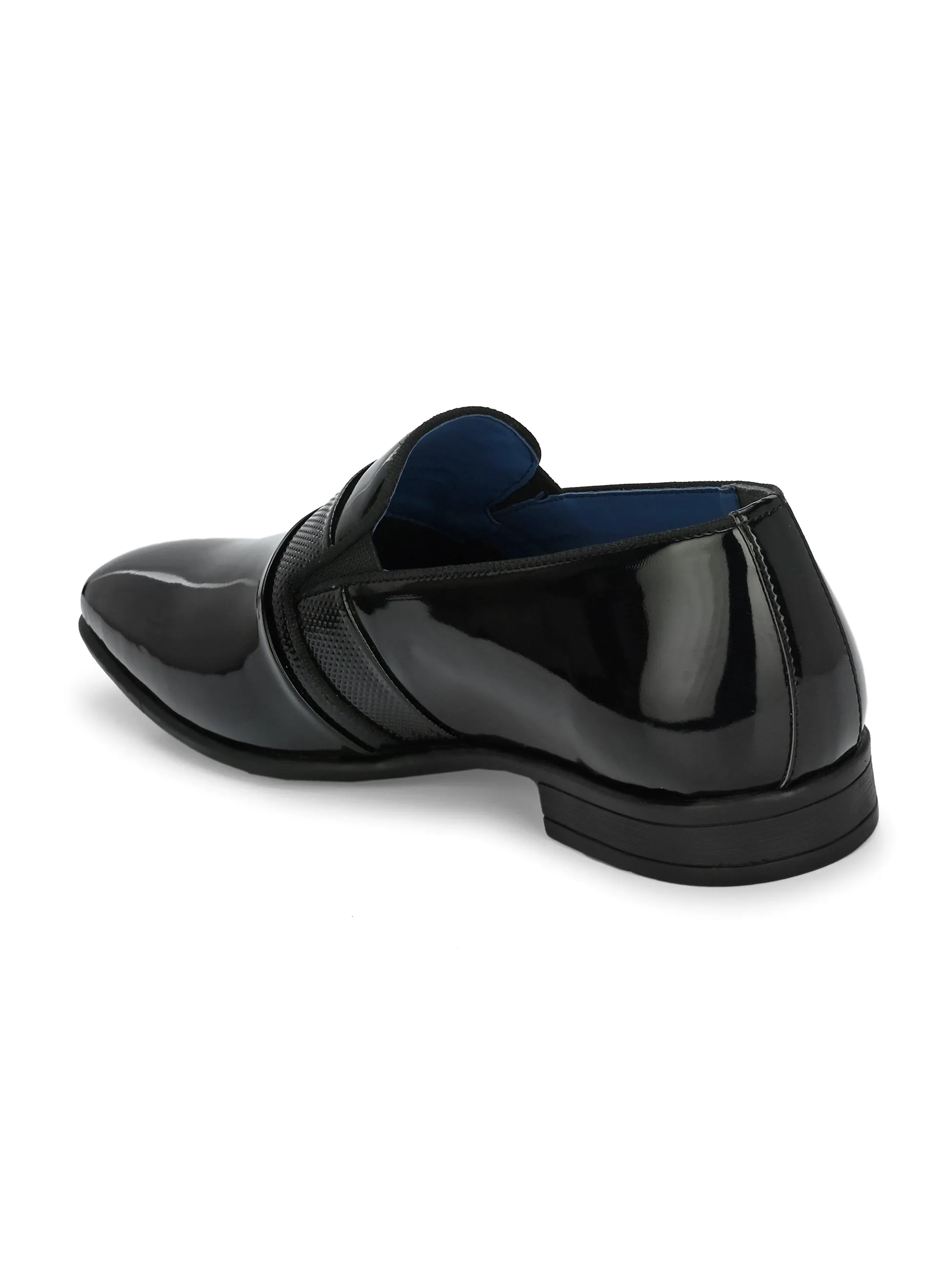 Lunar Black Patent Slip-Ons