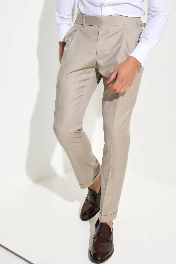 Milan Trouser - Sand s130 Wool