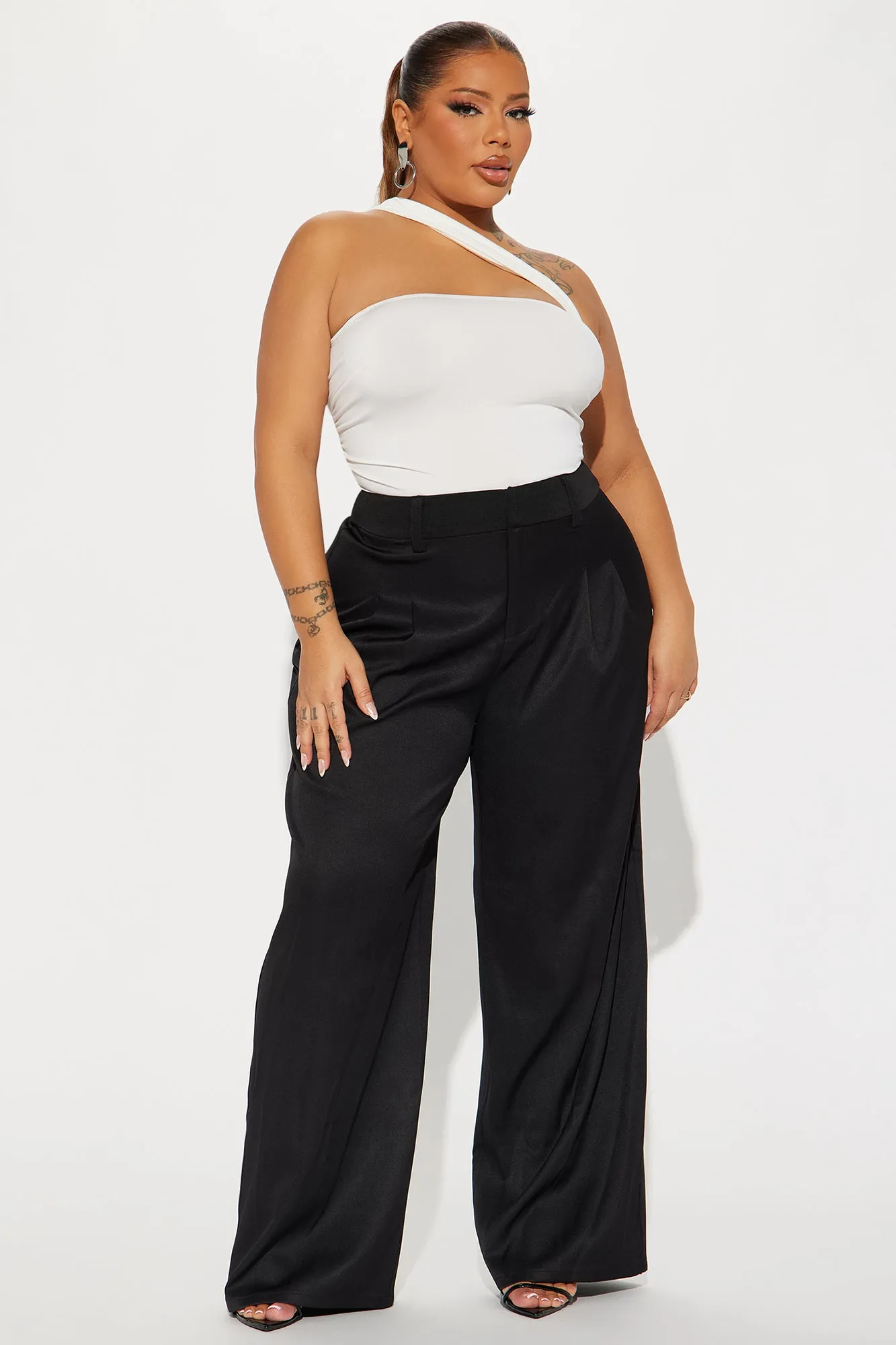 New To This Wide Leg Trouser - Black