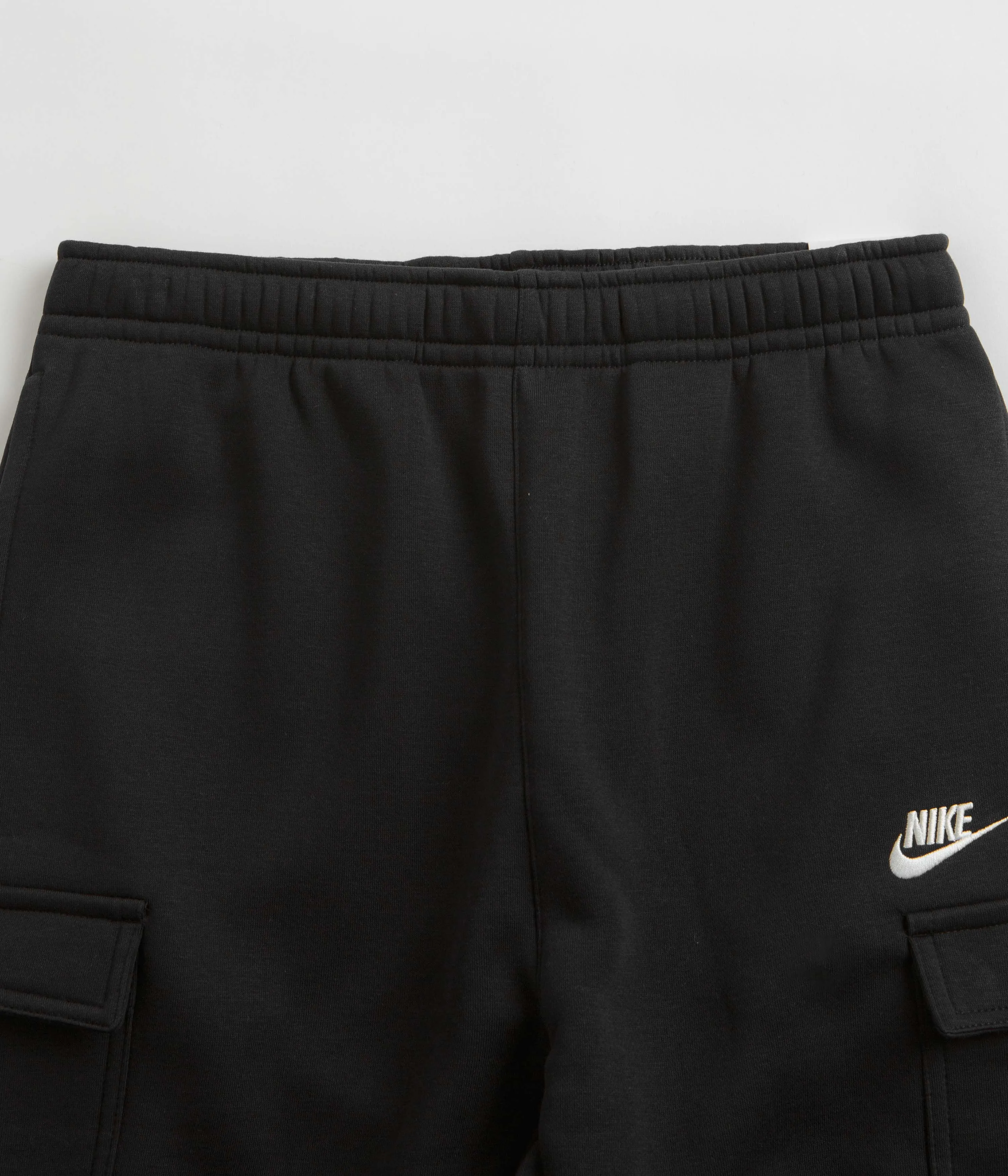 Nike Club Fleece Cargo Joggers - Black / Black / White