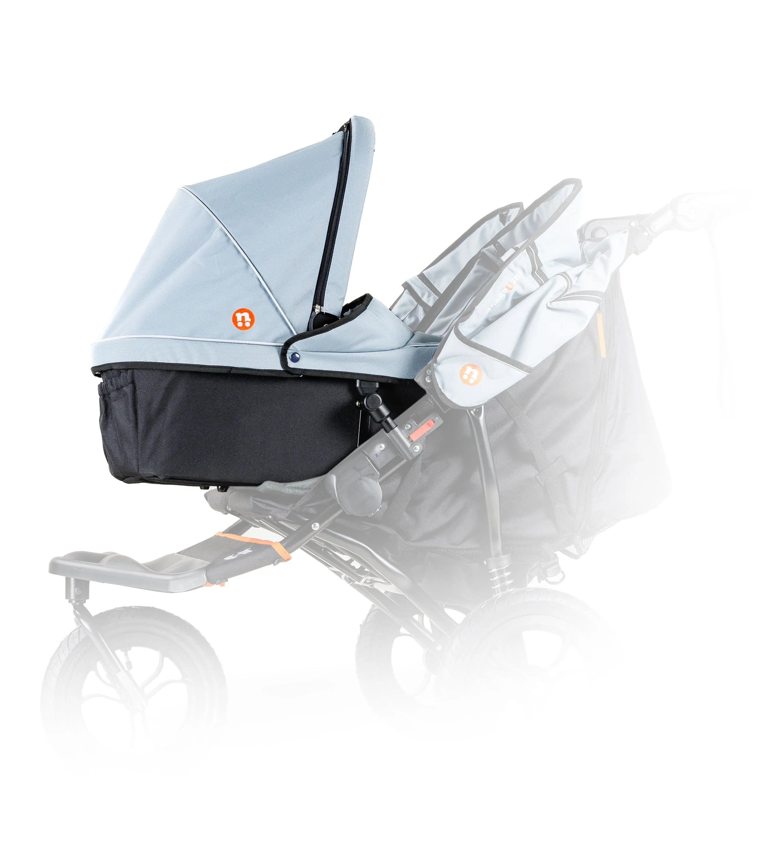 Out n About Double Carrycot - Rocksalt Grey