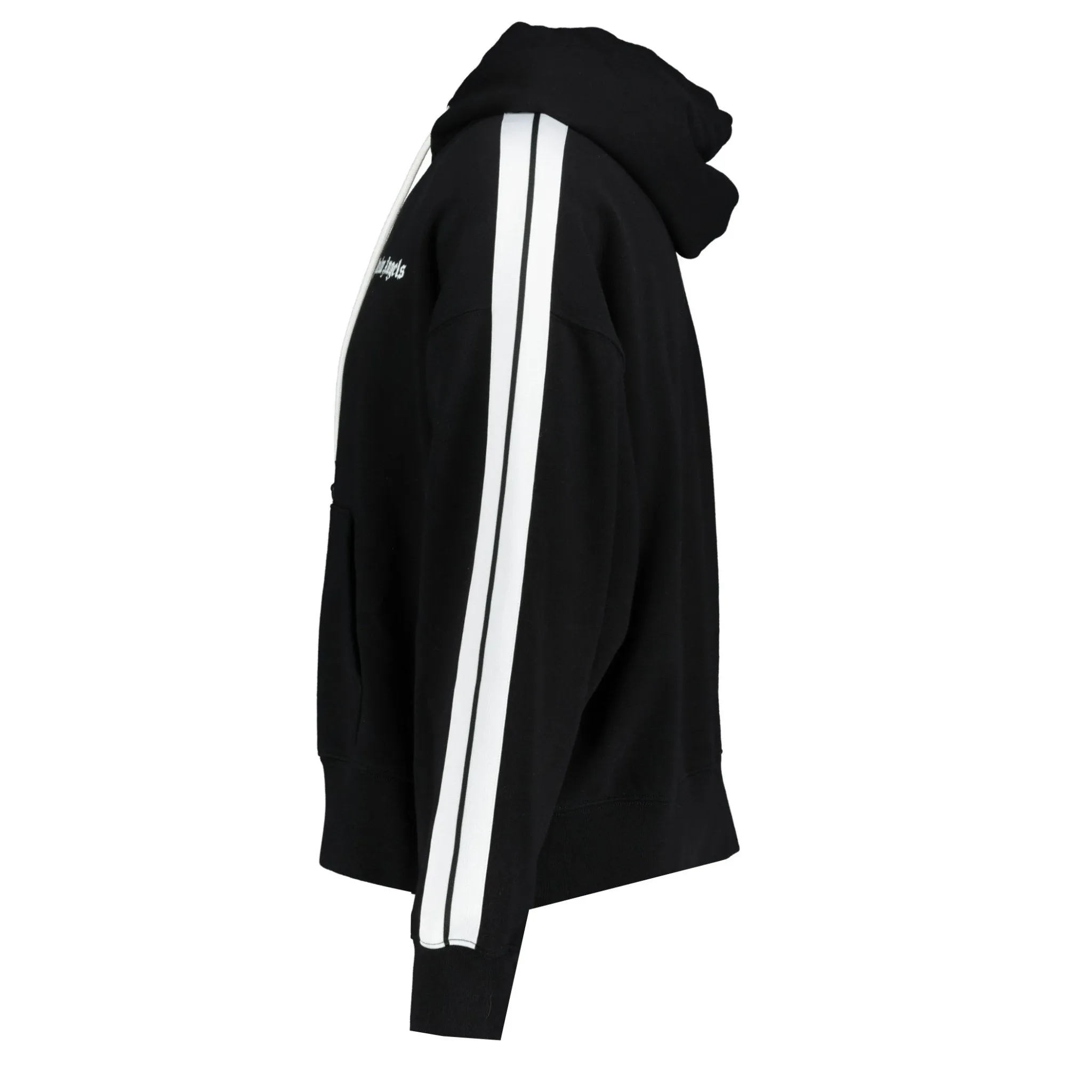 PALM ANGELS Logo Hooded Track Jacket Black