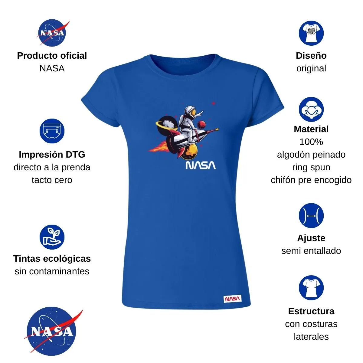 Playera Mujer Nasa Seal