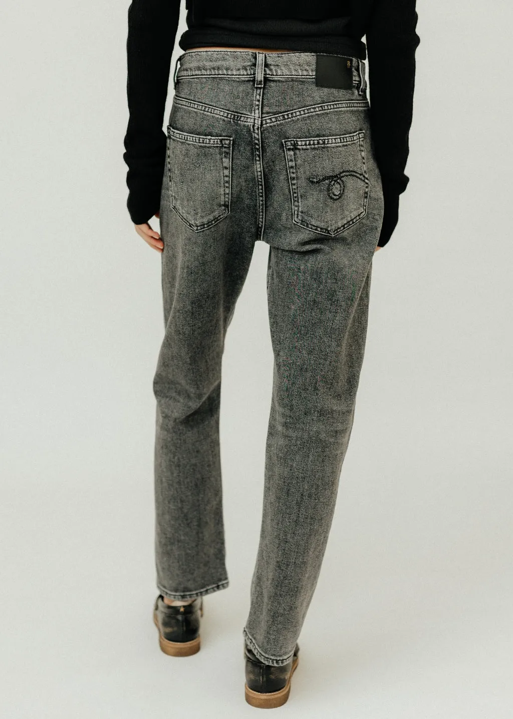 R13 Boyfriend Jeans in Vintage Grey