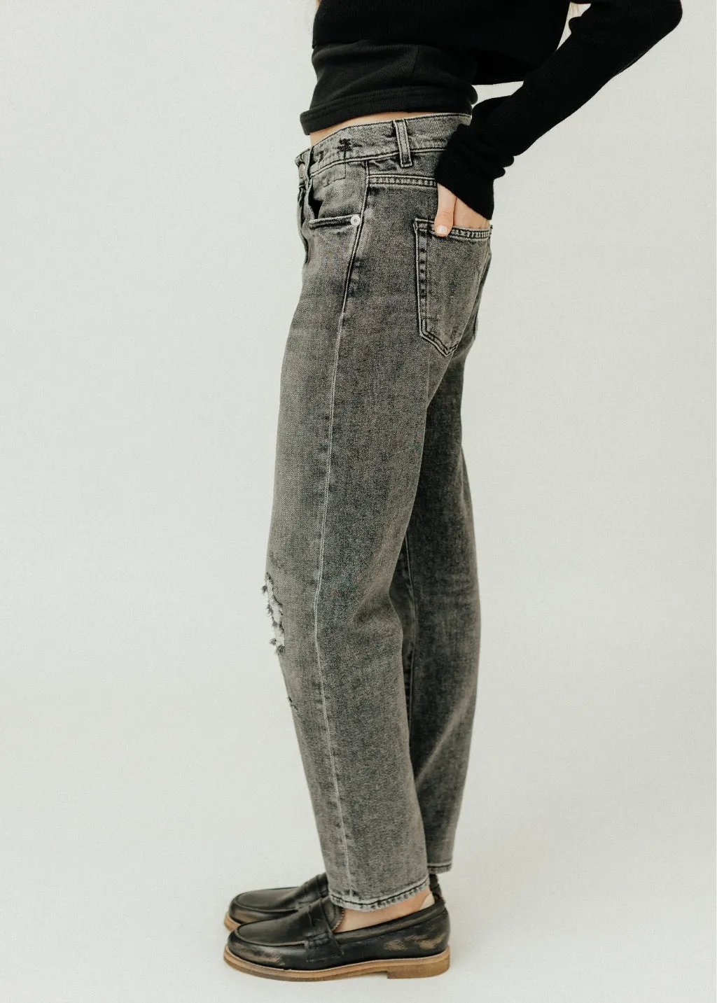 R13 Boyfriend Jeans in Vintage Grey