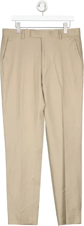 River Island Beige Slim Fit Smart Chino Trousers W34