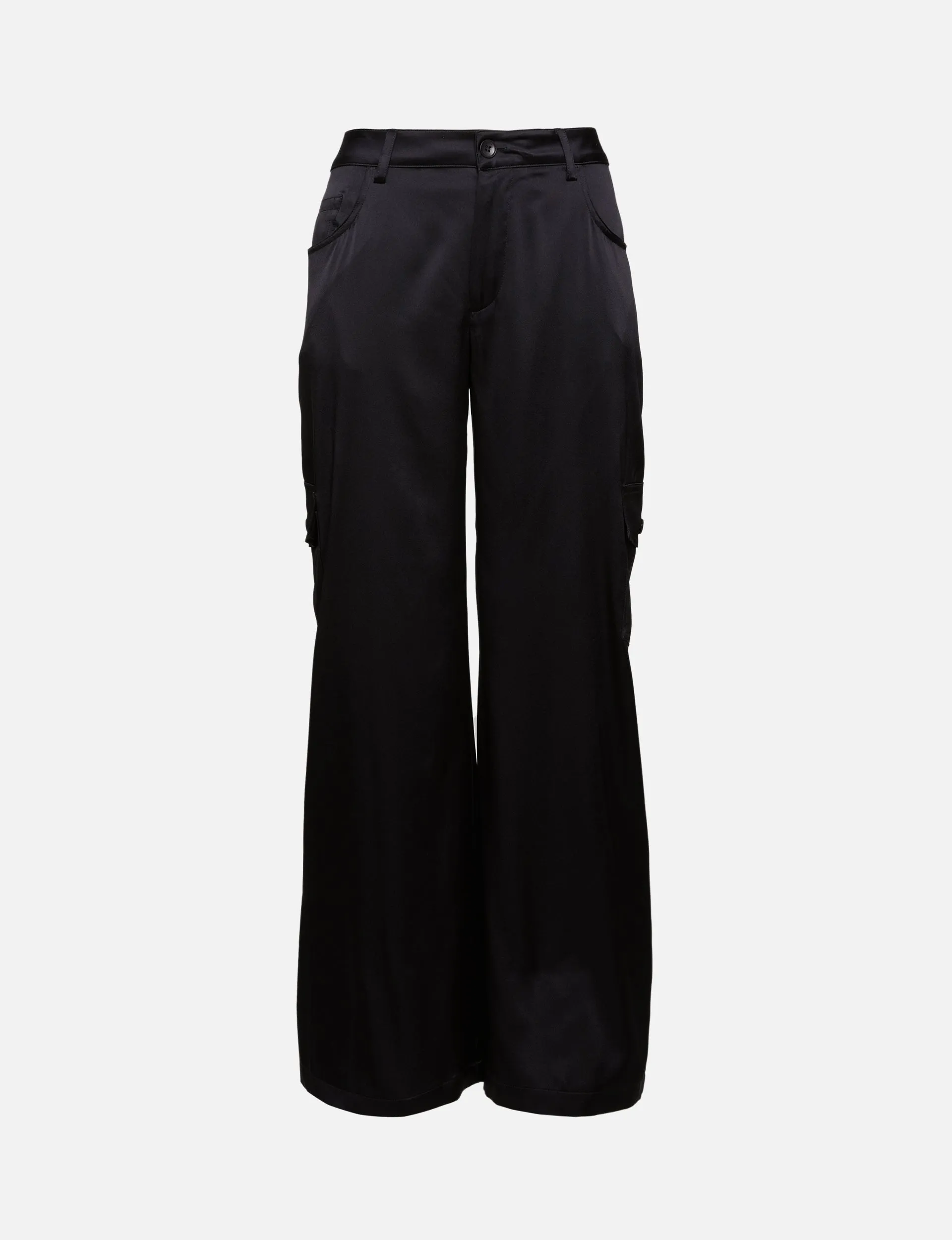 Ronan Wide Leg Silk Cargo Pant