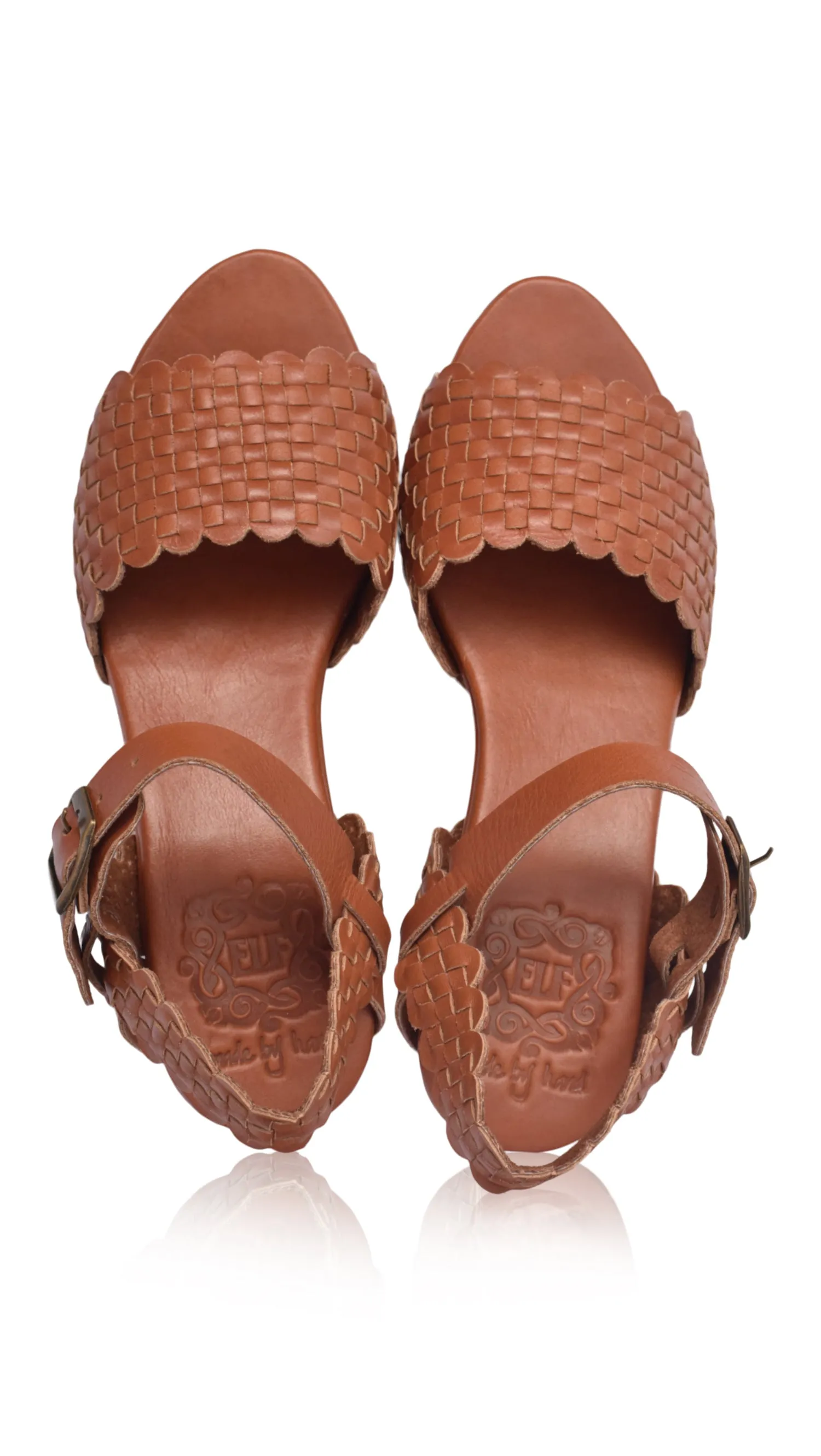 Sicily Wooden Heel Woven Sandals