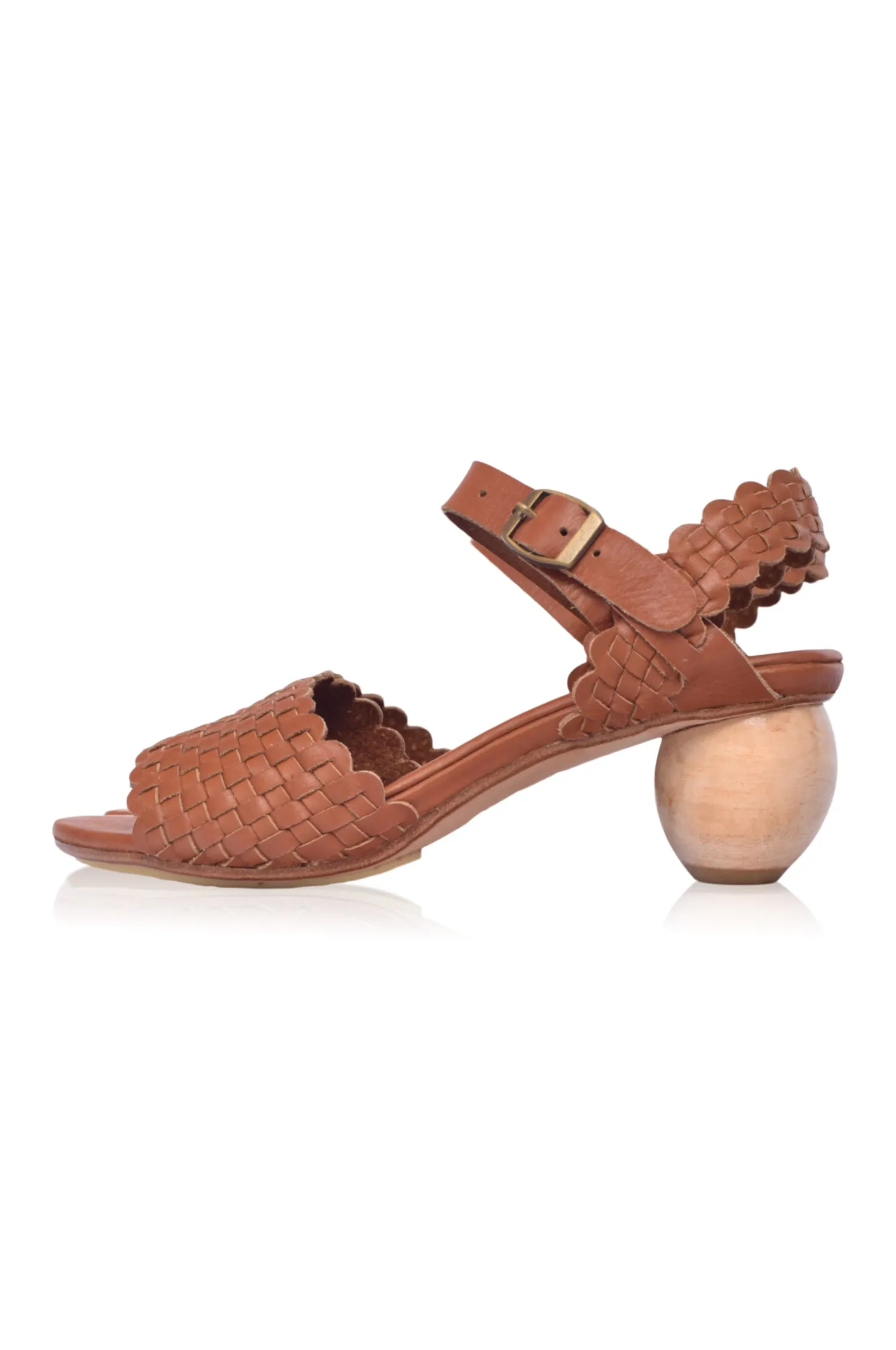 Sicily Wooden Heel Woven Sandals