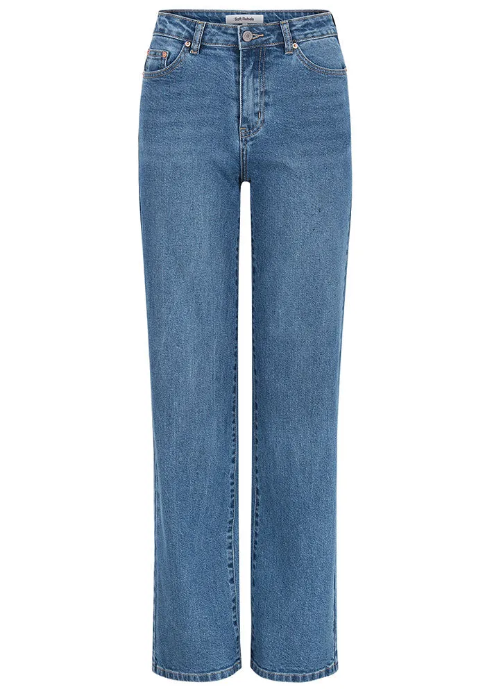 Soft Rebels Willa Midwaist Wide Jeans - True Blue