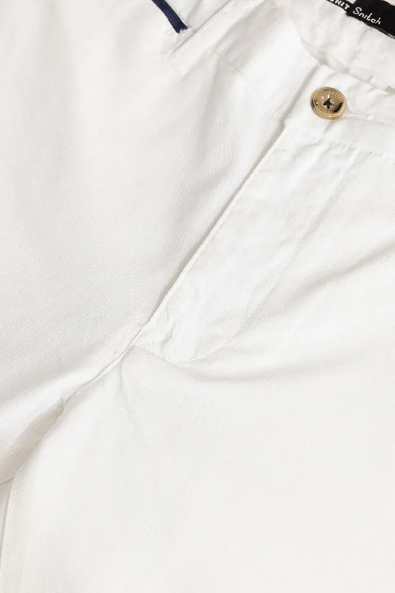 Stygian White Linen Pant