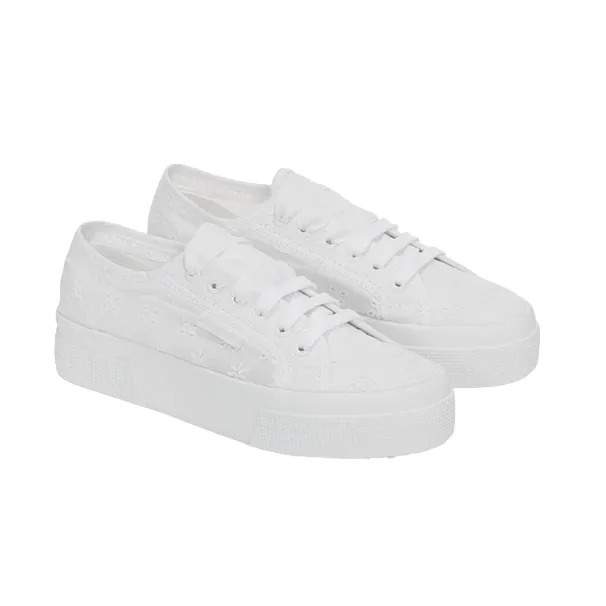 Superga canvas sneakers shoe 2740 Flower Sangallo S2148KW A0A white