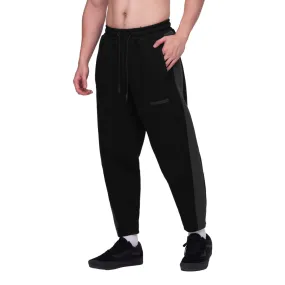 TEAMJOINED JOINED TRACK SIDE STRIPE LOOSE JOGGERS-BLACK