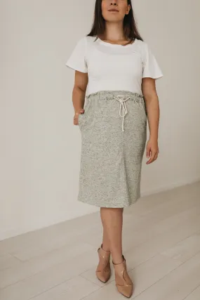 Textured Casual Skirt in Sage