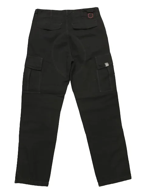 The Blue Skin Men's Cargo Pants in Ripstop, comfortable fit, high waist CARG22L black 