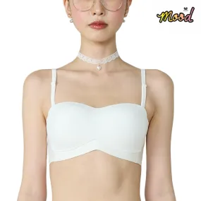 Wacoal Mood Smooth Bra ชุดชั้นในวัยรุ่น บราไร้ตะเข็บ รุ่น MM1X83 สีขาว (WH)